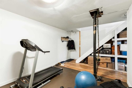 84 Abingdon Crescent Ne, Calgary, AB - Indoor Photo Showing Gym Room