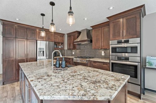 31 Brightondale Close Se, Calgary, AB - Indoor Photo Showing Kitchen With Upgraded Kitchen