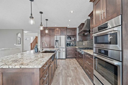 31 Brightondale Close Se, Calgary, AB - Indoor Photo Showing Kitchen With Upgraded Kitchen