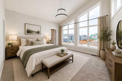55 Silver Spruce Grove Sw, Calgary, AB - Indoor Photo Showing Bedroom