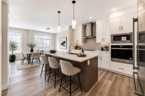 55 Silver Spruce Grove Sw, Calgary, AB - Indoor Photo Showing Kitchen With Upgraded Kitchen
