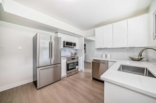 619 Merrill Drive Ne, Calgary, AB - Indoor Photo Showing Kitchen With Stainless Steel Kitchen