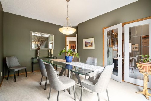 120 Bow Meadows Drive, Cochrane, AB - Indoor Photo Showing Dining Room