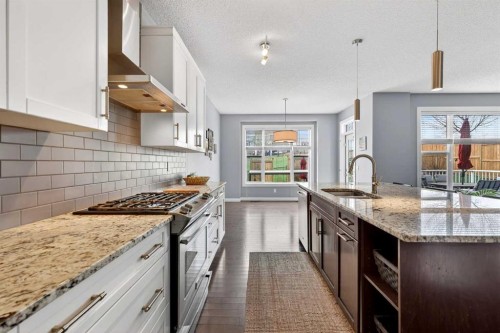 41 Westridge Road, Okotoks, AB - Indoor Photo Showing Kitchen With Upgraded Kitchen