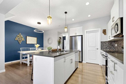 253 Auburn Meadows Boulevard Se, Calgary, AB - Indoor Photo Showing Kitchen With Stainless Steel Kitchen With Upgraded Kitchen