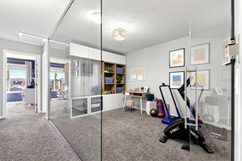 253 Auburn Meadows Boulevard Se, Calgary, AB - Indoor Photo Showing Gym Room