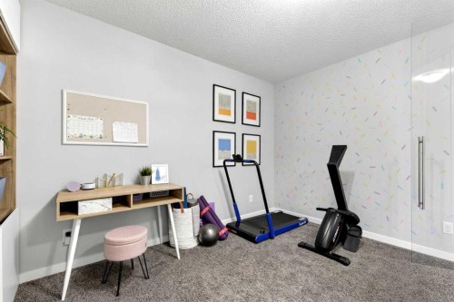 253 Auburn Meadows Boulevard Se, Calgary, AB - Indoor Photo Showing Gym Room