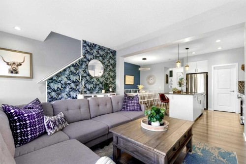 253 Auburn Meadows Boulevard Se, Calgary, AB - Indoor Photo Showing Living Room