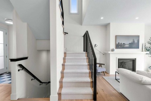 2853 14 Avenue Sw, Calgary, AB - Indoor Photo Showing Other Room With Fireplace