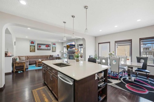 233 Aspenmere Circle, Chestermere, AB - Indoor Photo Showing Kitchen With Double Sink