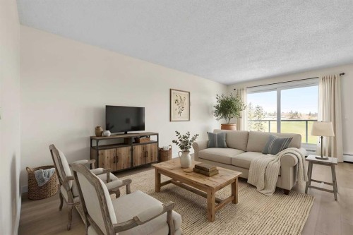406-4455A Greenview Drive Ne, Calgary, AB - Indoor Photo Showing Living Room