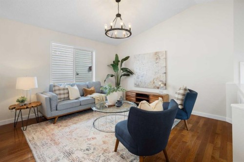 49 Martin Crossing Green Ne, Calgary, AB - Indoor Photo Showing Living Room