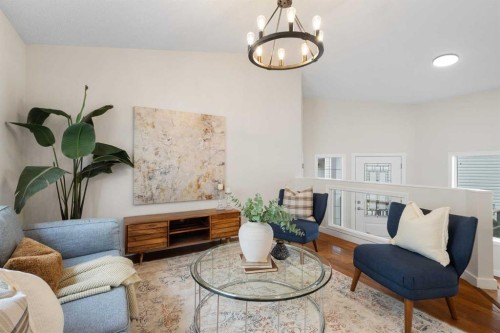 49 Martin Crossing Green Ne, Calgary, AB - Indoor Photo Showing Living Room