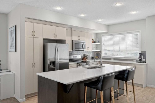 210 Nolanlake Villas Nw, Calgary, AB - Indoor Photo Showing Kitchen With Double Sink With Upgraded Kitchen