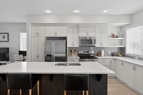 210 Nolanlake Villas Nw, Calgary, AB - Indoor Photo Showing Kitchen With Double Sink With Upgraded Kitchen