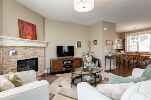 76 Dieppe Drive Sw, Calgary, AB - Indoor Photo Showing Living Room With Fireplace