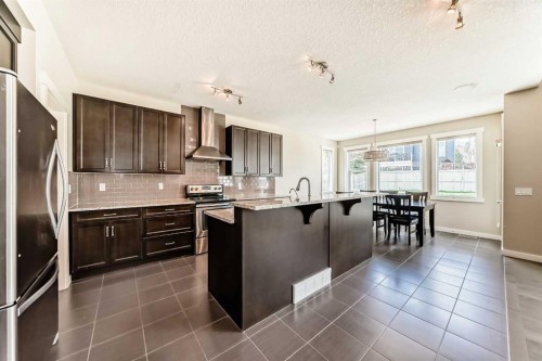 210 Stonemere Green, Chestermere, AB - Indoor Photo Showing Kitchen With Upgraded Kitchen