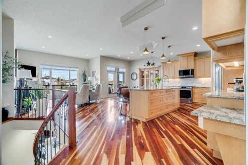 168 West Creek Landing, Chestermere, AB - Indoor Photo Showing Kitchen With Upgraded Kitchen