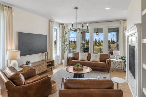 103 Brome Bend, Rural Rocky View County, AB - Indoor Photo Showing Living Room