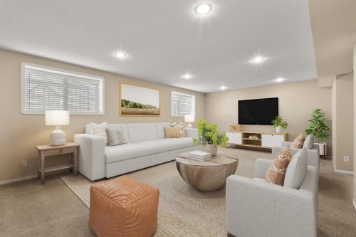 64 Isbister Close, Red Deer, AB - Indoor Photo Showing Living Room