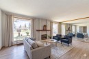 3320 Temple Road Ne, Calgary, AB  - Indoor Photo Showing Living Room With Fireplace 