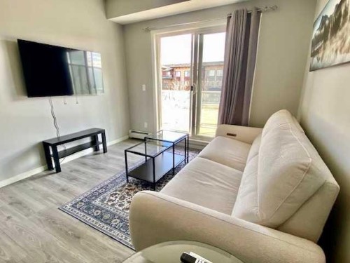 217-4350 Seton Drive Se, Calgary, AB - Indoor Photo Showing Living Room