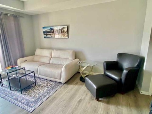 217-4350 Seton Drive Se, Calgary, AB - Indoor Photo Showing Living Room