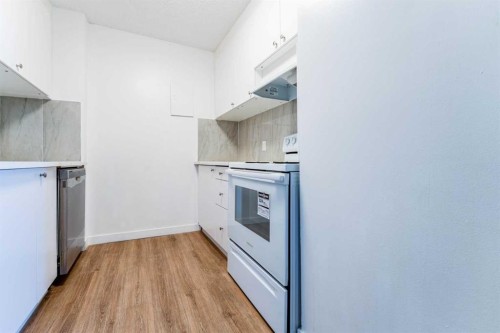 802-4944 Dalton Drive Nw, Calgary, AB - Indoor Photo Showing Kitchen With Double Sink