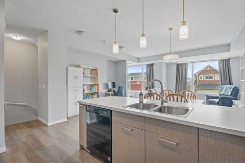 52 Saddlestone Drive Ne, Calgary, AB - Indoor Photo Showing Kitchen With Double Sink