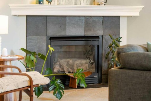 90 Elgin Drive Se, Calgary, AB - Indoor With Fireplace