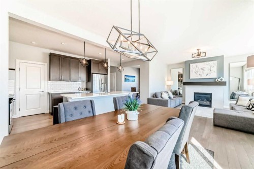 312 Auburn Shores Way Se, Calgary, AB - Indoor With Fireplace