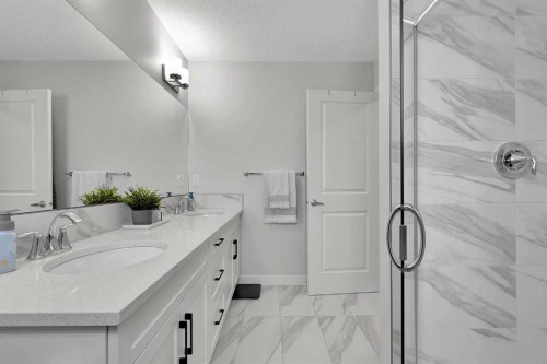 125 Emberside Hollow, Cochrane, AB - Indoor Photo Showing Bathroom