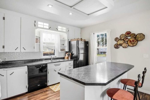 4306 55 Avenue, Olds, AB - Indoor Photo Showing Kitchen With Double Sink