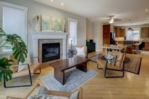 104-449 20 Avenue Ne, Calgary, AB - Indoor Photo Showing Living Room With Fireplace