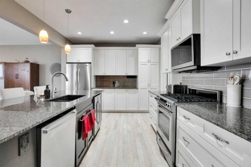 109 Cranleigh Place Se, Calgary, AB - Indoor Photo Showing Kitchen With Upgraded Kitchen