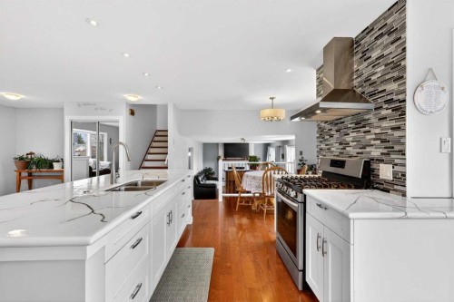117 Bonitz Court, Carseland, AB - Indoor Photo Showing Kitchen With Double Sink With Upgraded Kitchen