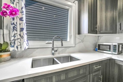 76 Aberfoyle Close Ne, Calgary, AB - Indoor Photo Showing Kitchen With Double Sink