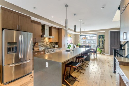1834 30 Avenue Sw, Calgary, AB - Indoor Photo Showing Kitchen With Double Sink With Upgraded Kitchen
