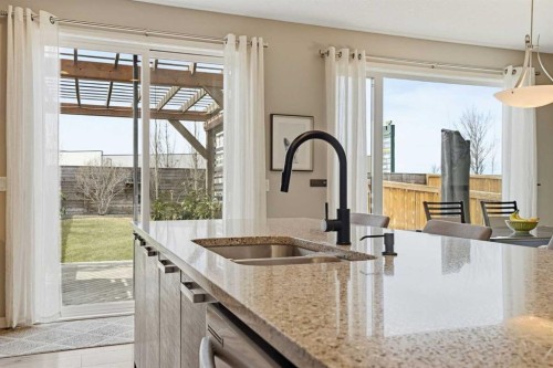 296 Walden Parade Se, Calgary, AB - Indoor Photo Showing Kitchen With Double Sink