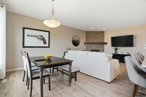 296 Walden Parade Se, Calgary, AB - Indoor With Fireplace
