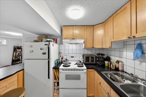 3620 28 Street Se, Calgary, AB - Indoor Photo Showing Kitchen With Double Sink