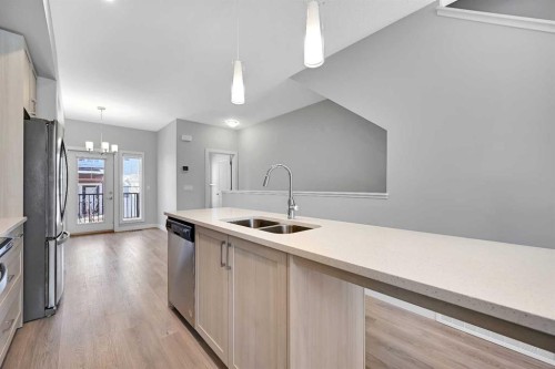1132 Sage Hill Grove Nw, Calgary, AB - Indoor Photo Showing Kitchen With Stainless Steel Kitchen With Double Sink With Upgraded Kitchen