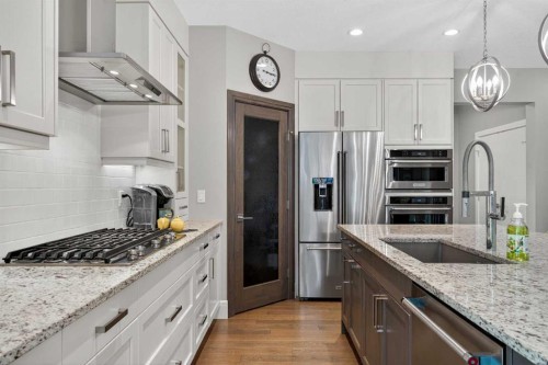 56 Cranbrook Landing Se, Calgary, AB - Indoor Photo Showing Kitchen With Upgraded Kitchen