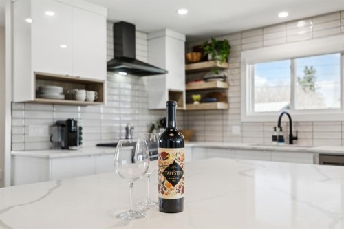9723 3 Street Se, Calgary, AB - Indoor Photo Showing Kitchen With Upgraded Kitchen