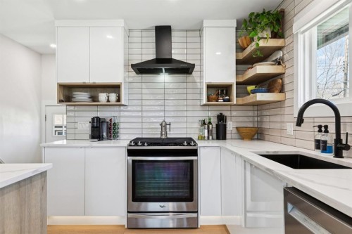 9723 3 Street Se, Calgary, AB - Indoor Photo Showing Kitchen With Upgraded Kitchen