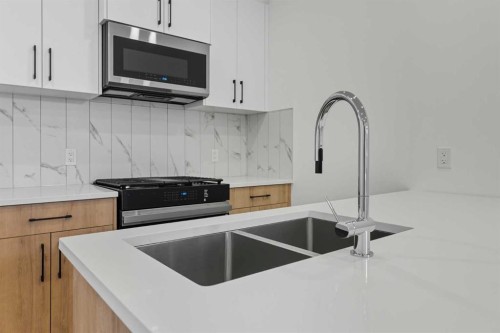 1224 20 Avenue Nw, Calgary, AB - Indoor Photo Showing Kitchen With Double Sink