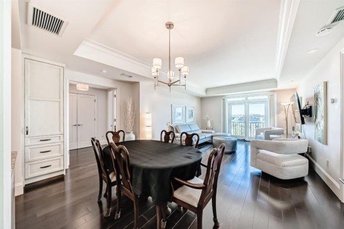 404-211 Quarry Way Se, Calgary, AB - Indoor Photo Showing Dining Room