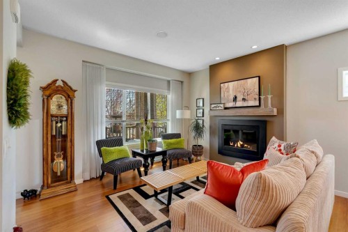 2280 Mahogany Boulevard Se, Calgary, AB - Indoor Photo Showing Living Room With Fireplace