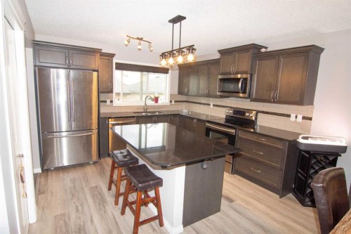 48 Skyview Ranch Lane Ne, Calgary, AB - Indoor Photo Showing Kitchen With Upgraded Kitchen