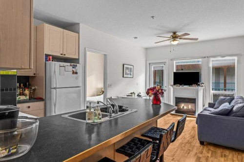 211-176 Kananaskis Way, Canmore, AB - Indoor With Fireplace